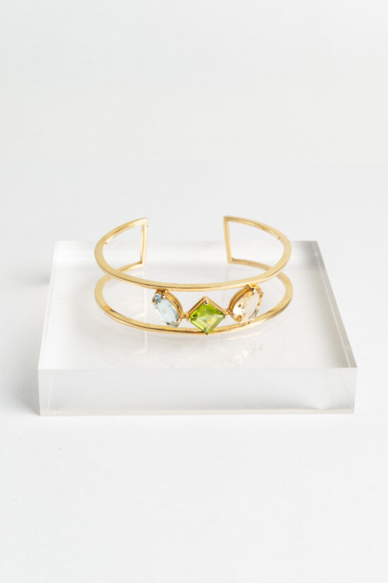 Bracelete caminhos pedras | citrino, peridoto e topázio