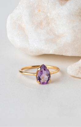 Anel stone gota | ametista