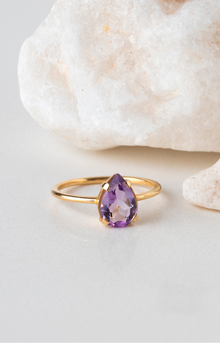 Anel stone gota | ametista