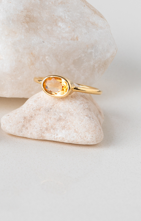Anel stone oval | citrino