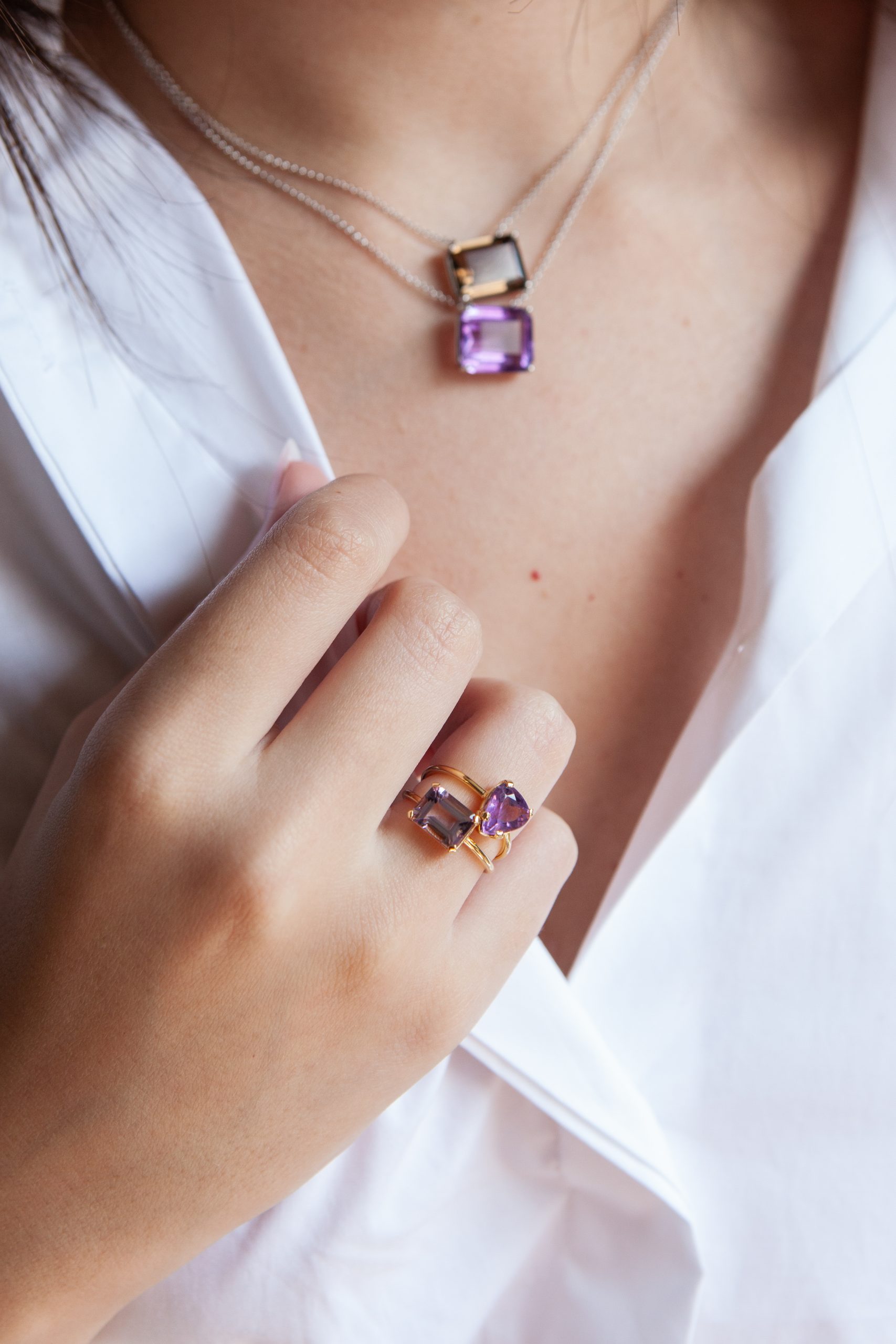 Anel stone gota | ametista