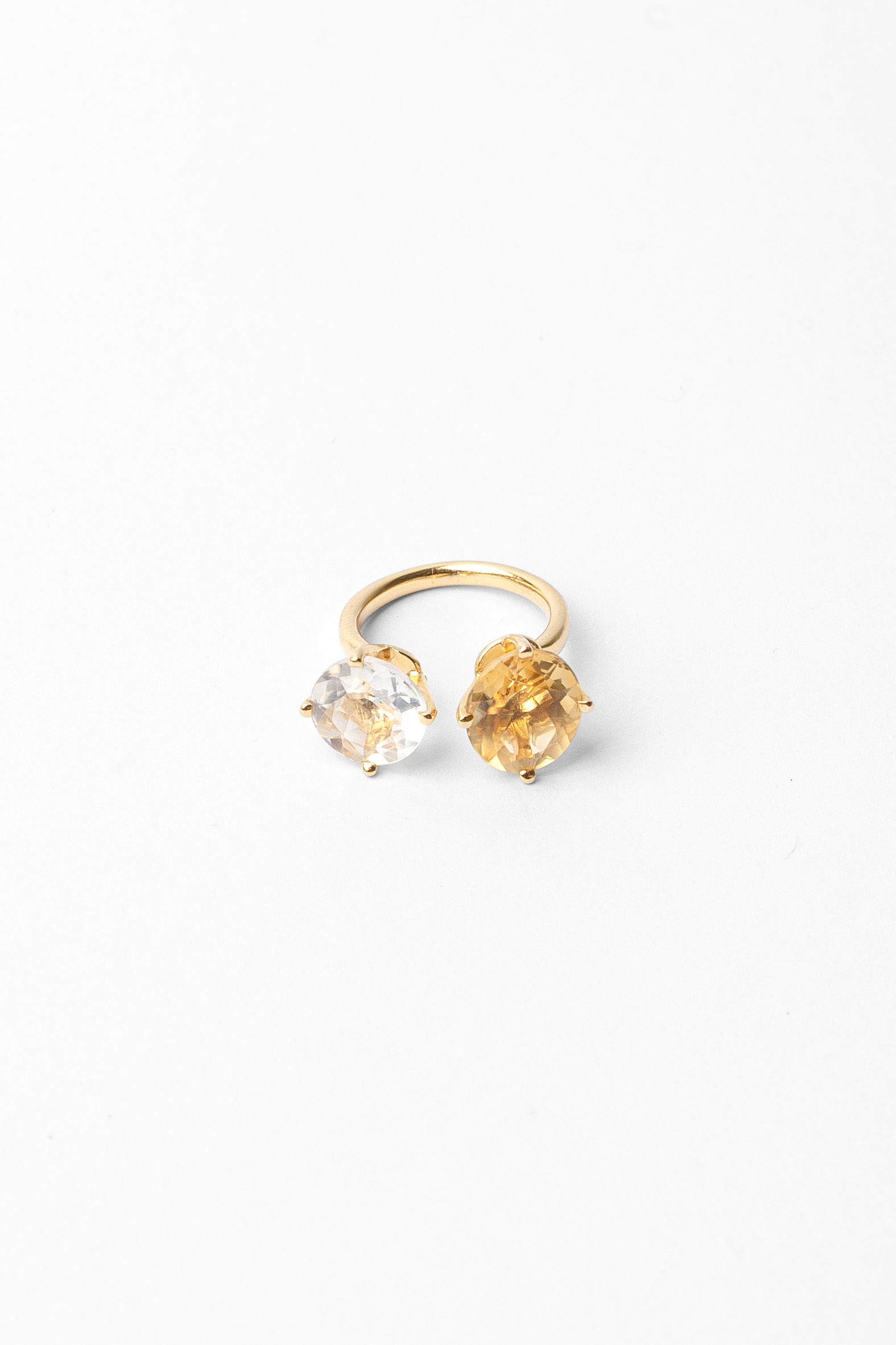 Anel toast | cristal e citrino