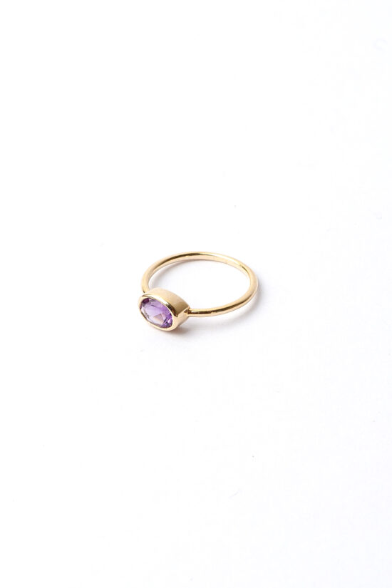 Anel stone oval | ametista