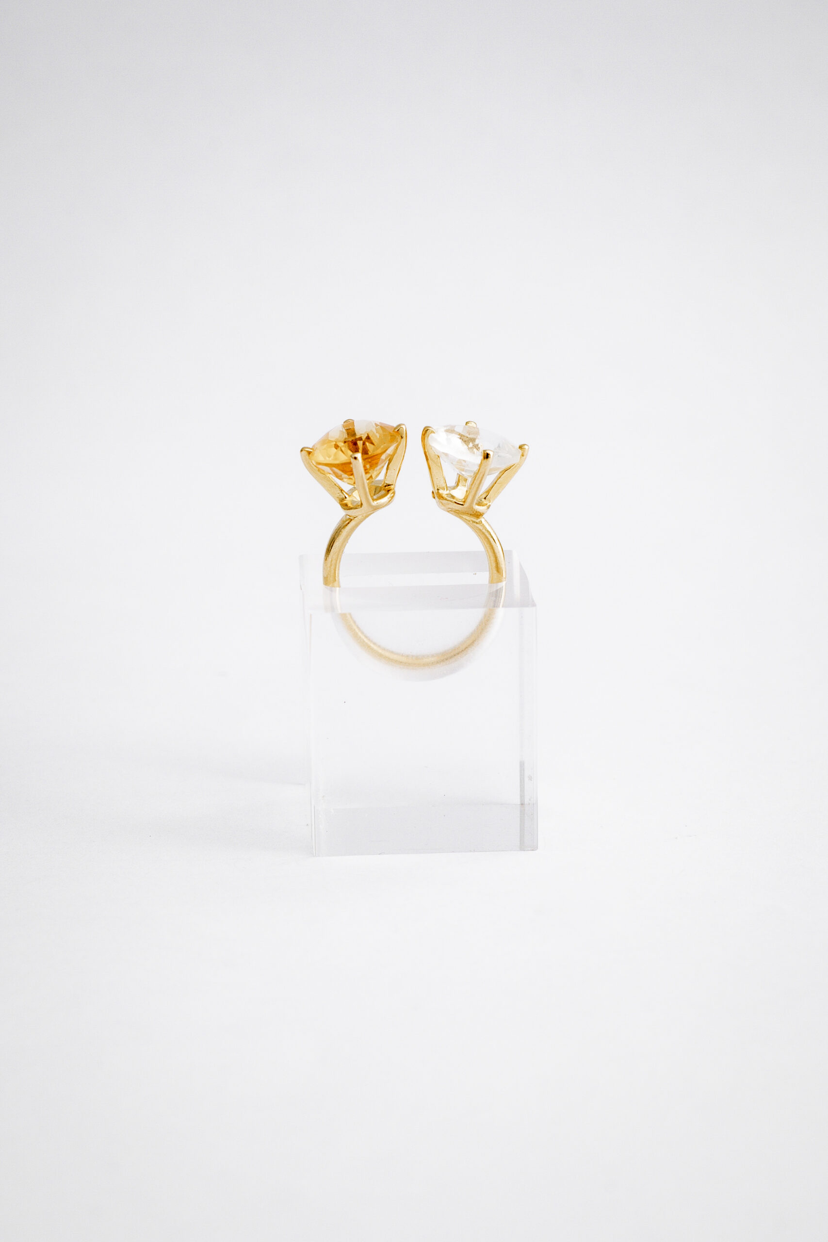 Anel toast | cristal e citrino