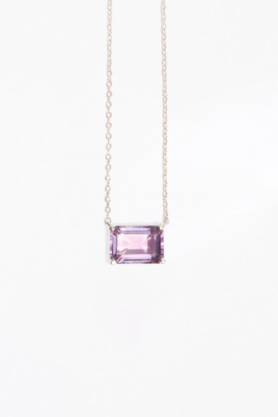 Colar stone | retangular ametista