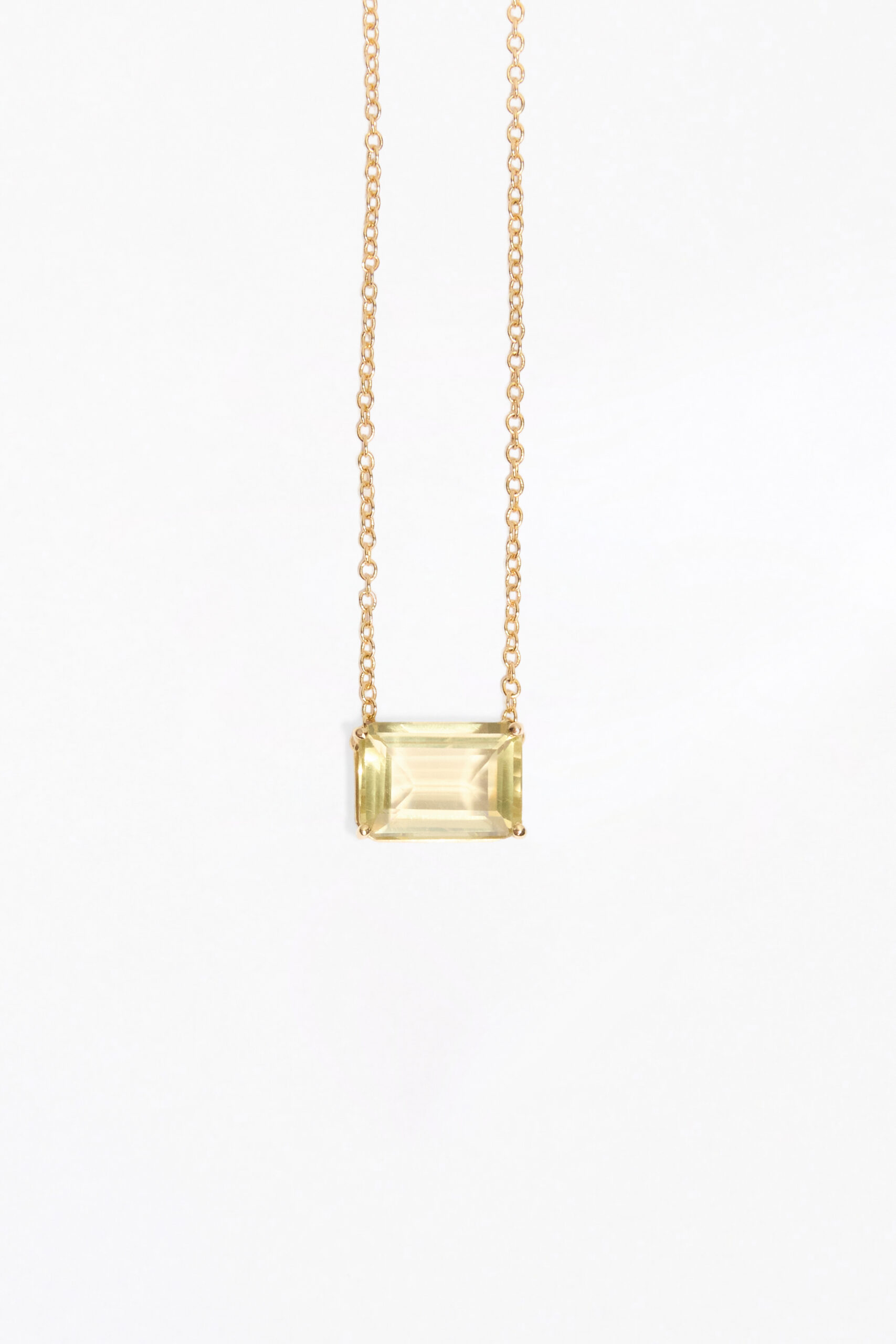 Colar stone | retangular green gold