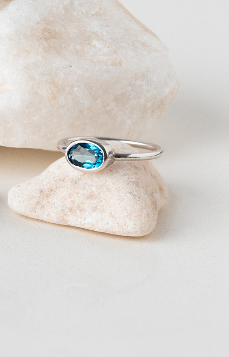 Anel stone oval | topázio london