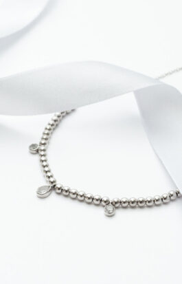 Colar choker drop | topázio branco