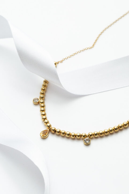 Colar choker drop | citrino