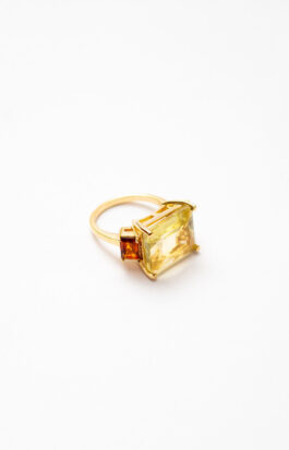 Anel Baguete | green gold