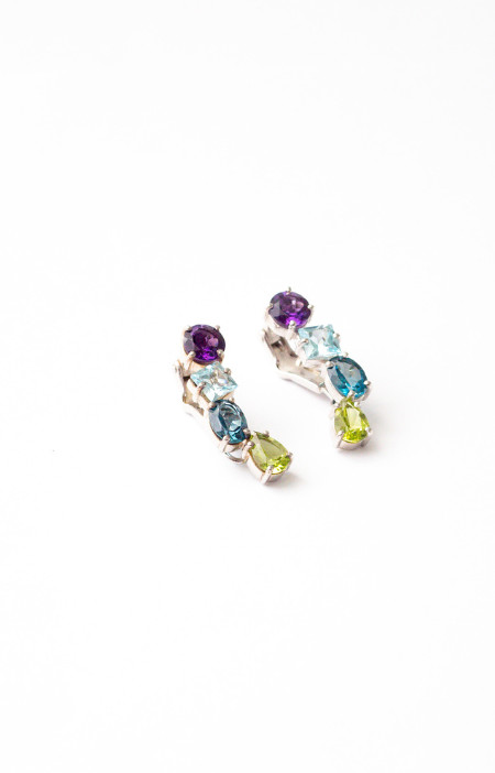 Brinco rainbow | blue
