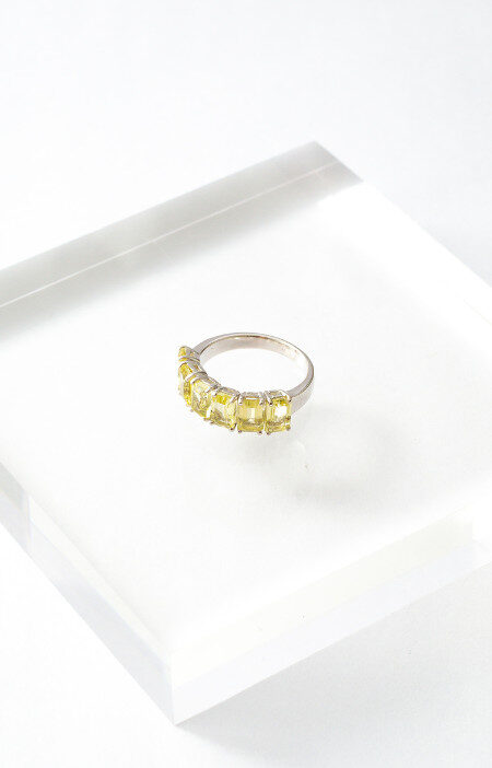 Anel multi retangular | green gold