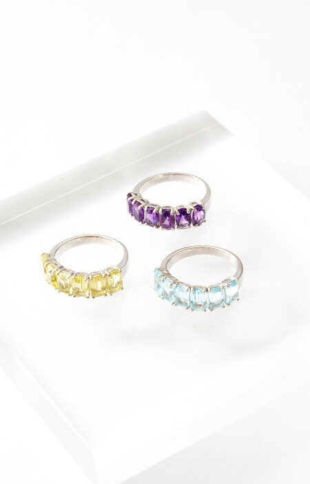 Anel multi retangular | green gold