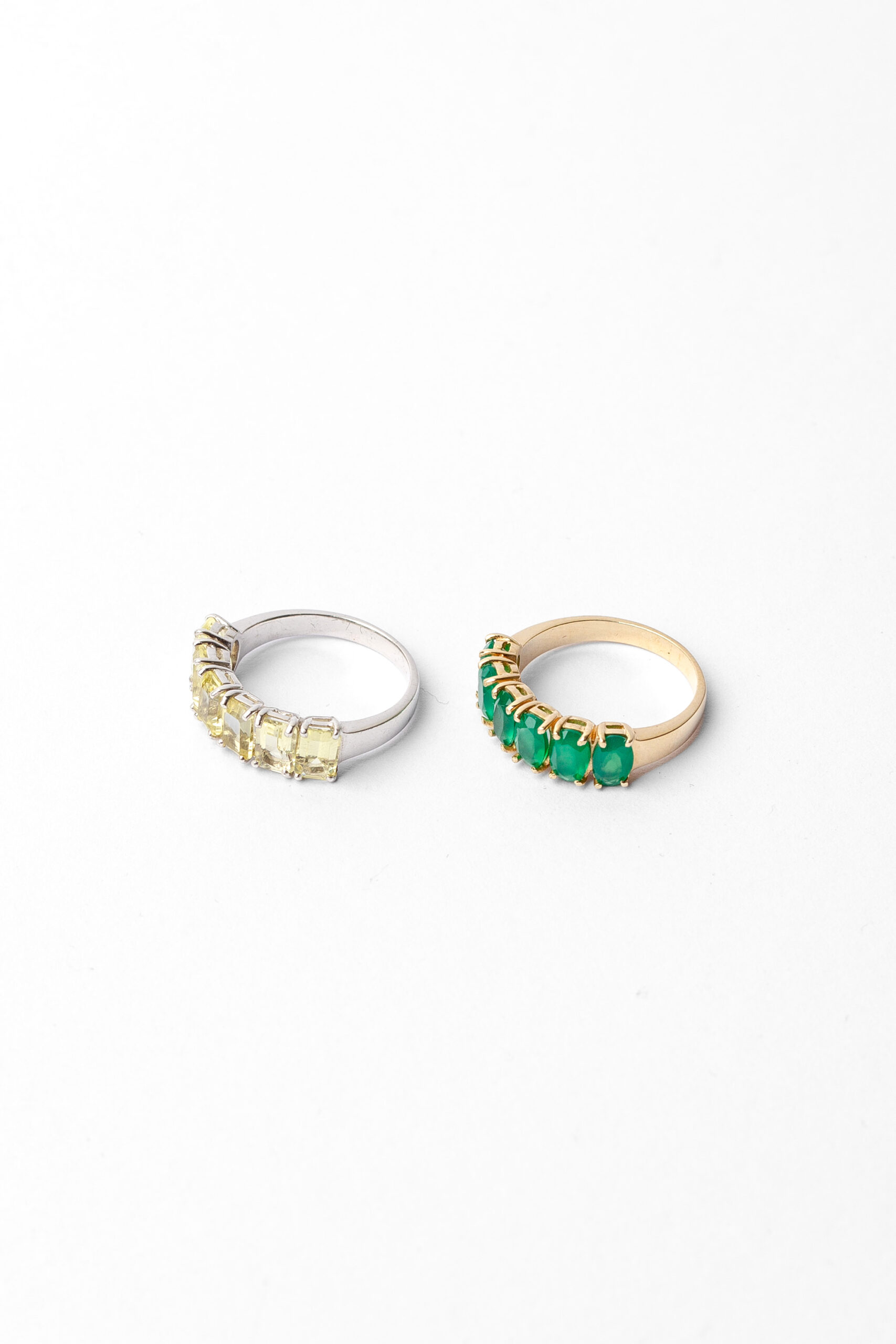 Anel multi retangular | green gold