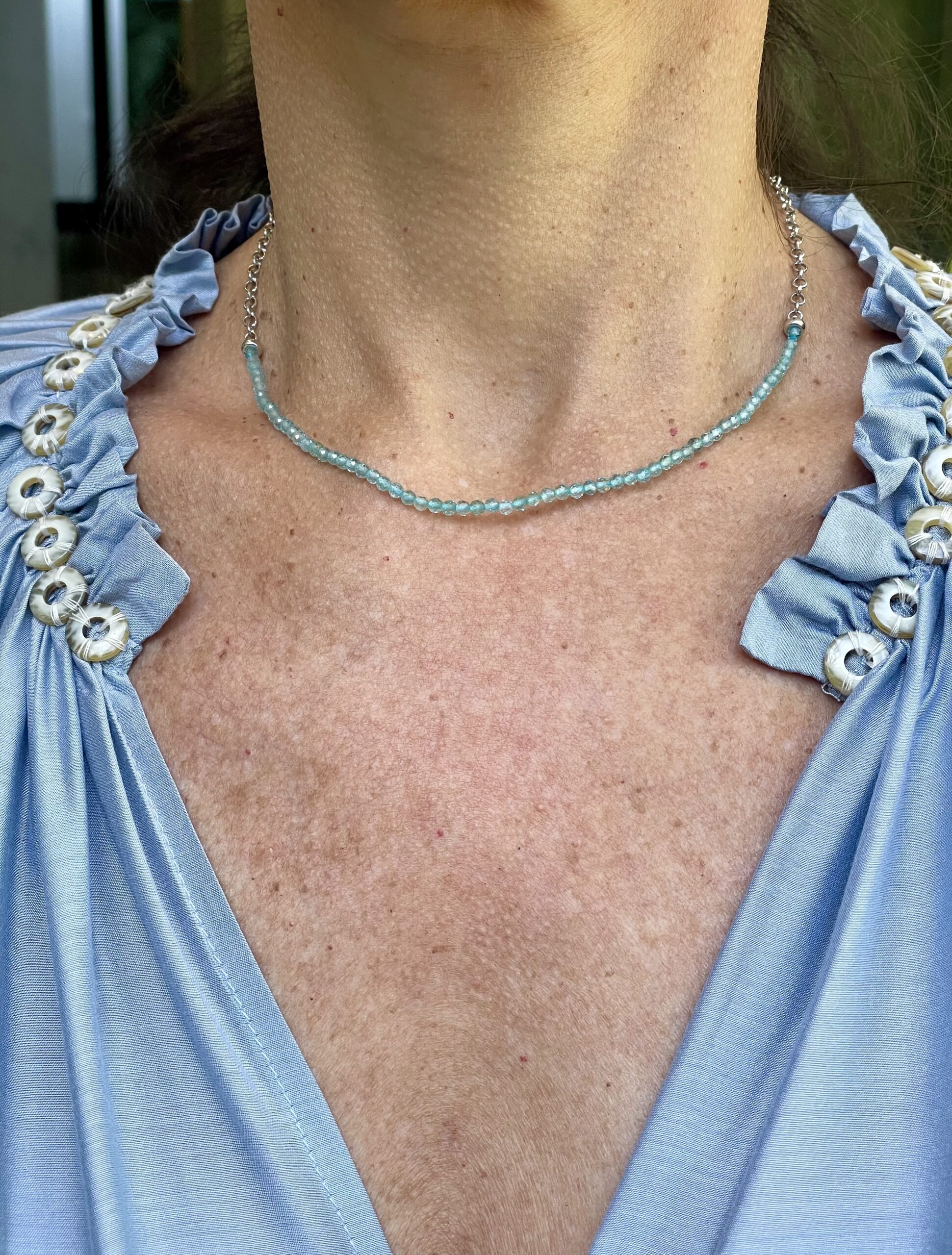 Colar choker boreal | azul
