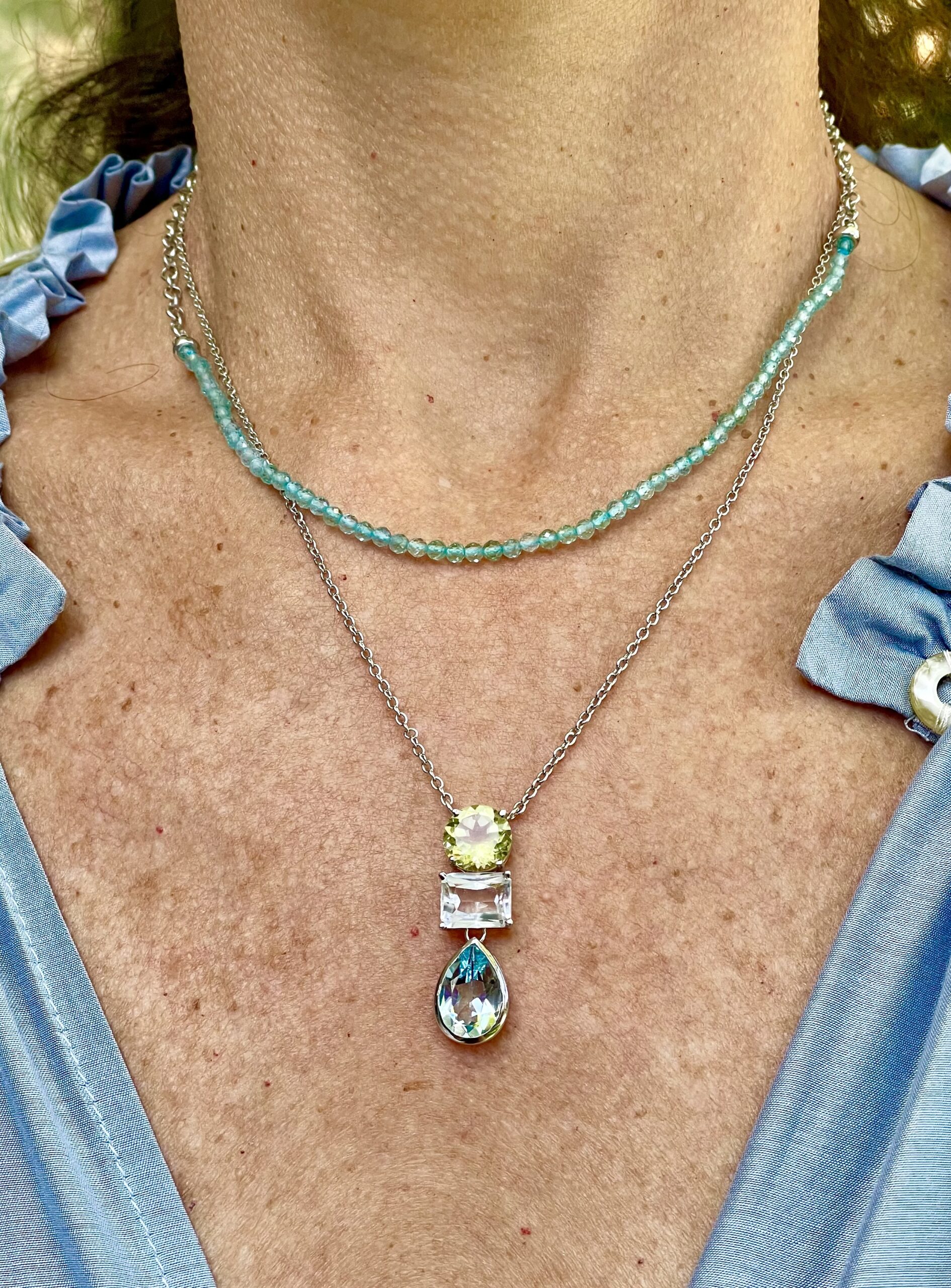 Colar choker boreal | azul