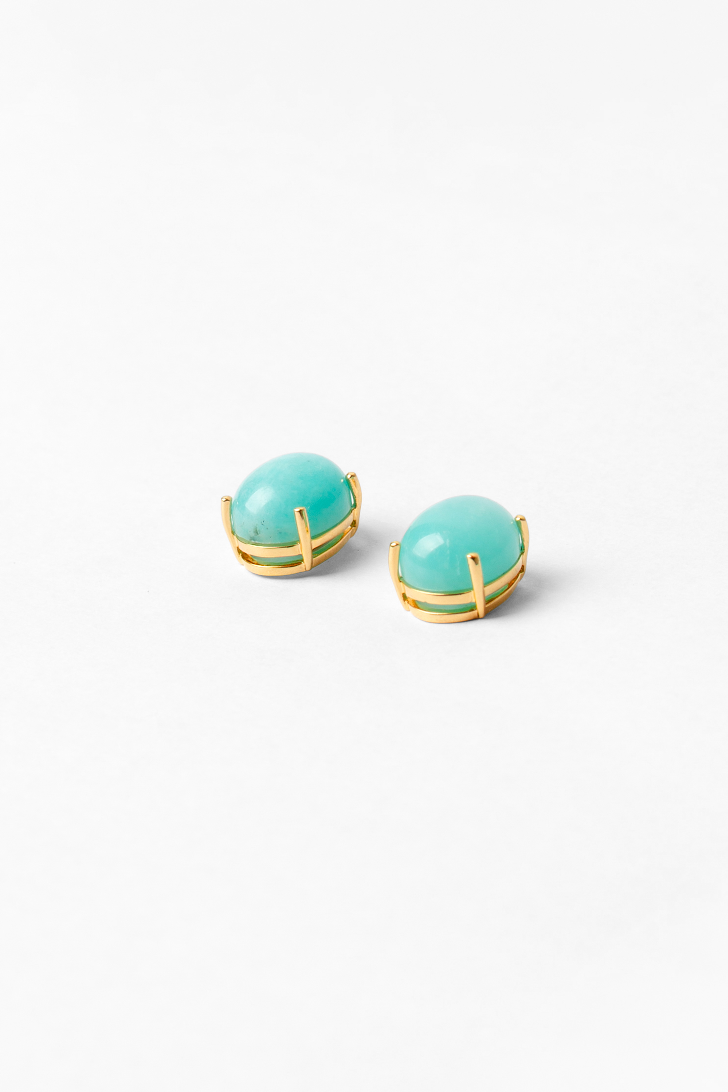 Brinco oval | amazonita