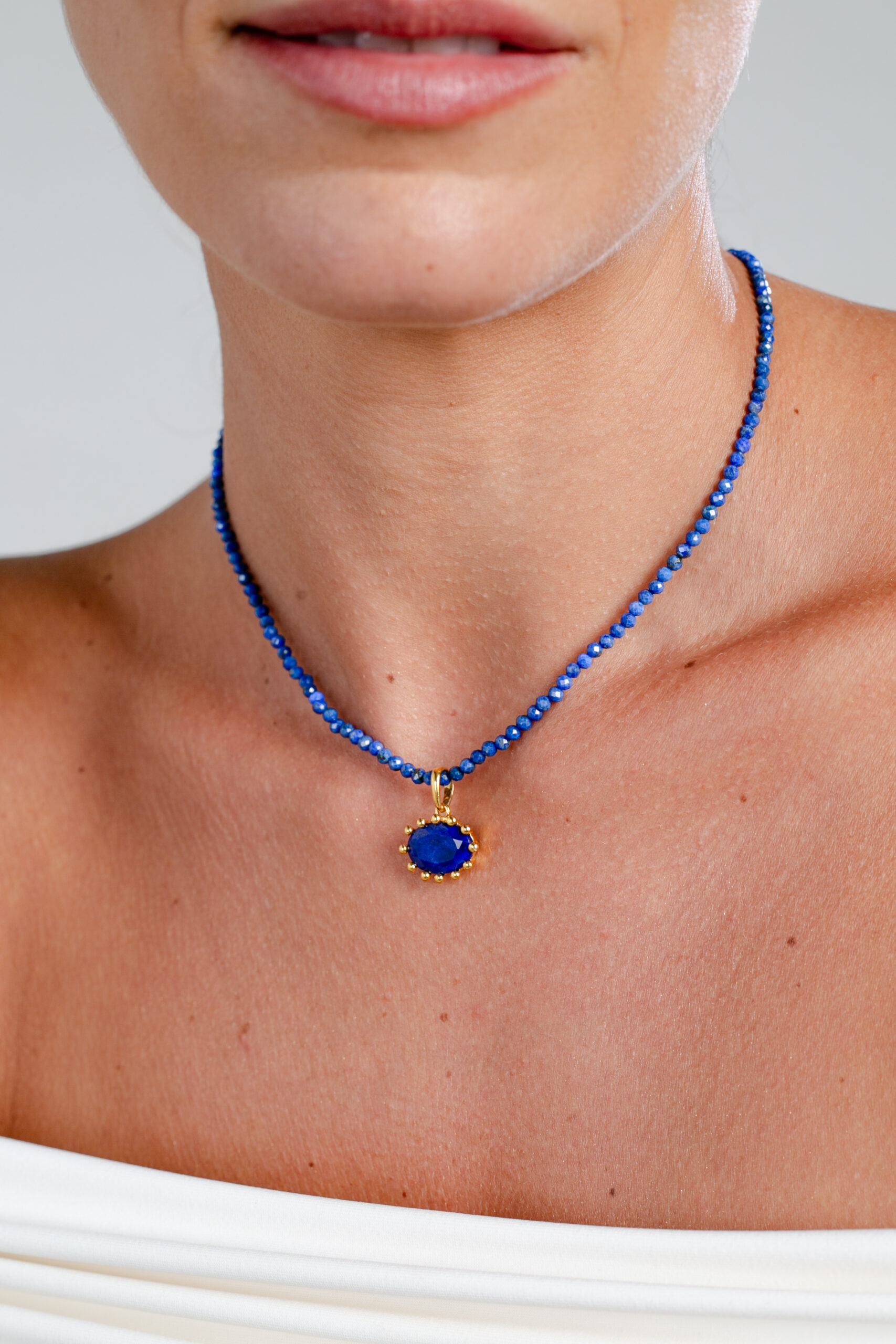 Colar Ana | lápis lazuli