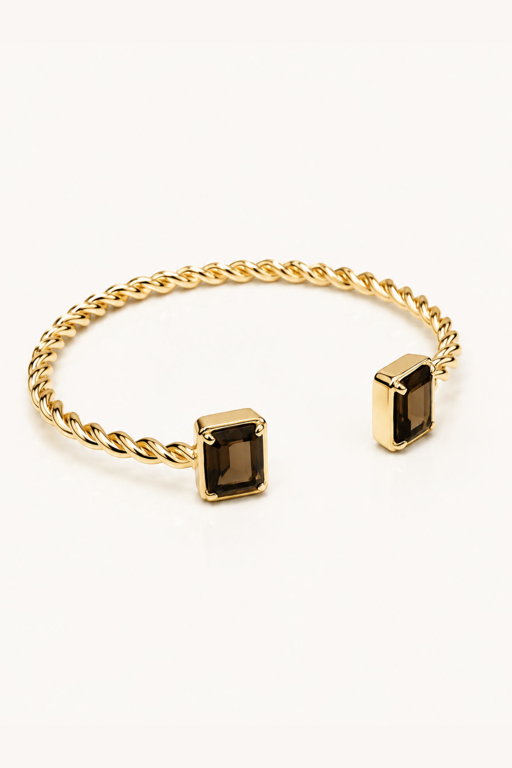 Bracelete Torção | Quartzo-fumê